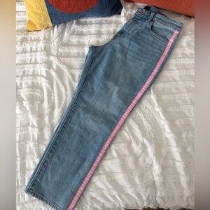 Talbots Women's Blue Jeans with Pink Stripes